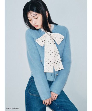 【WEB限定カラー】金釦フォックスニットジャケット(Hearts2Hearts着用)