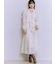 【WEB限定00サイズ】ボウタイ付きフリンジジャガードペプラムワンピース