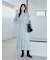 【WEB限定00サイズ】ボウタイ付きフリンジジャガードペプラムワンピース