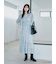 【WEB限定00サイズ】ボウタイ付きフリンジジャガードペプラムワンピース