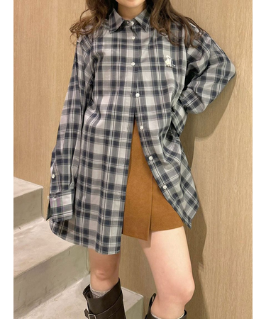 Lily Bearチェックオーバーシャツ