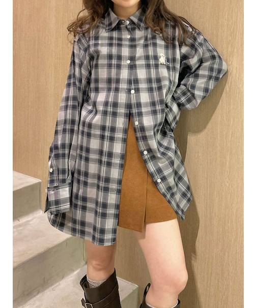 Lily Bearチェックオーバーシャツ