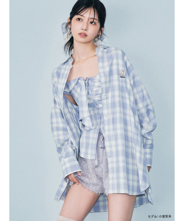 Lily Bearチェックオーバーシャツ