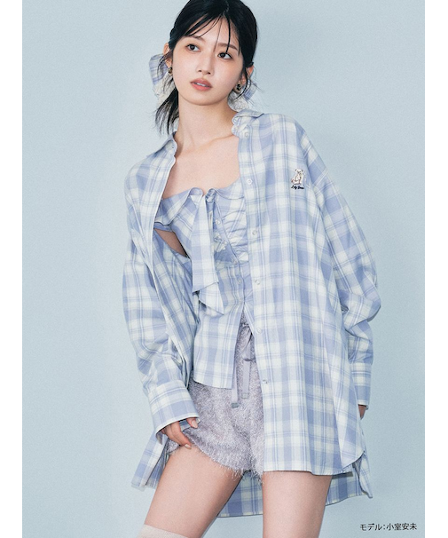 Lily Bearチェックオーバーシャツ