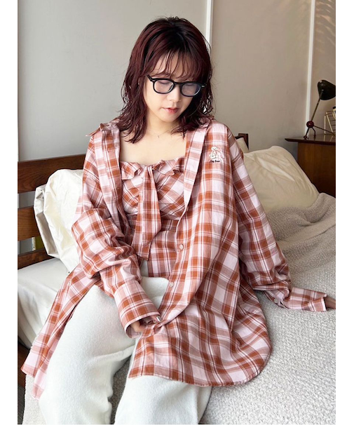 Lily Bearチェックオーバーシャツ