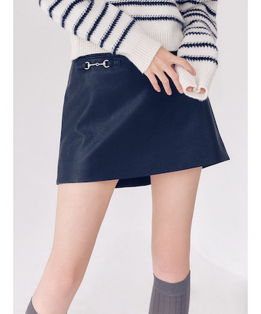 フロントビットデザインミニスカート【Hearts2Hearts着用】