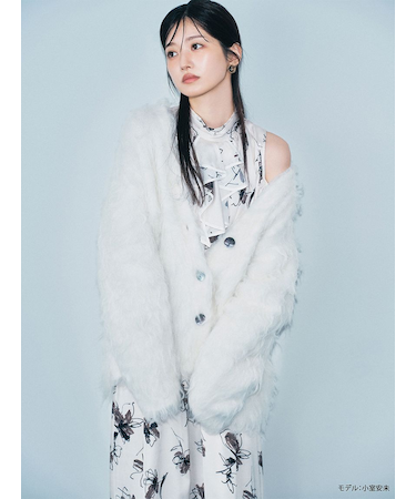 シャギーニットカーディガン