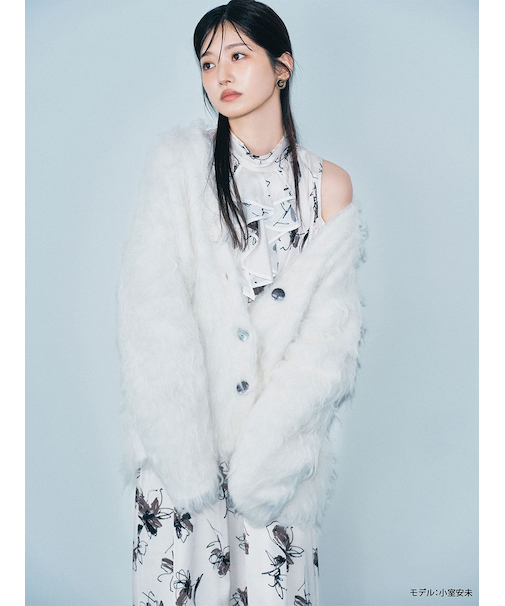 シャギーニットカーディガン