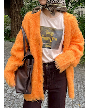 シャギーニットカーディガン