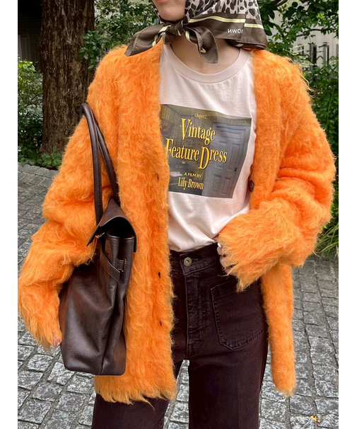 シャギーニットカーディガン