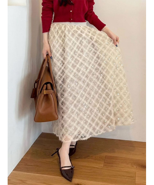 クロスチュールボリュームスカート