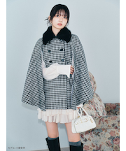 ファー付き3wayケープコート