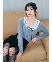 【LILY BROWN Lingerie】フリルレースボディスーツ【Hearts2Hearts着用】