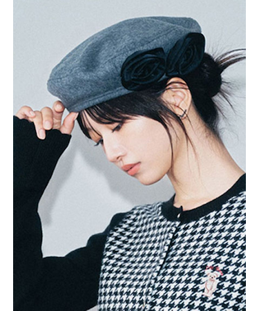 [L.B CANDY STOCK]デコラティブベレー帽【Hearts2Hearts着用】