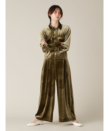 【WEB限定00サイズ】ベロアジャンプスーツ