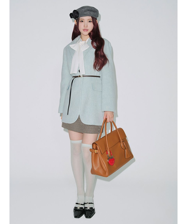 ベルト付きシャギーオーバージャケット【Hearts2Hearts着用】