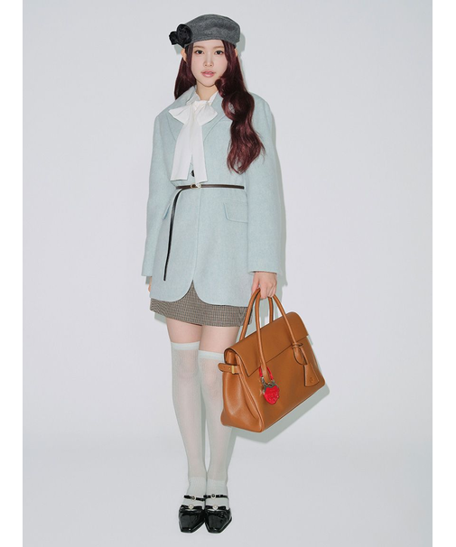 ベルト付きシャギーオーバージャケット【Hearts2Hearts着用】