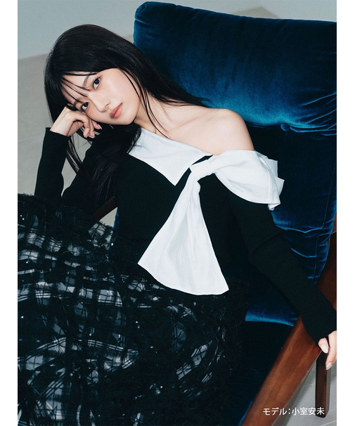 リボンディテールドッキングニット