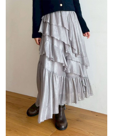 ブライトシアーラッフルスカート
