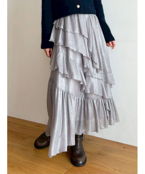 ブライトシアーラッフルスカート