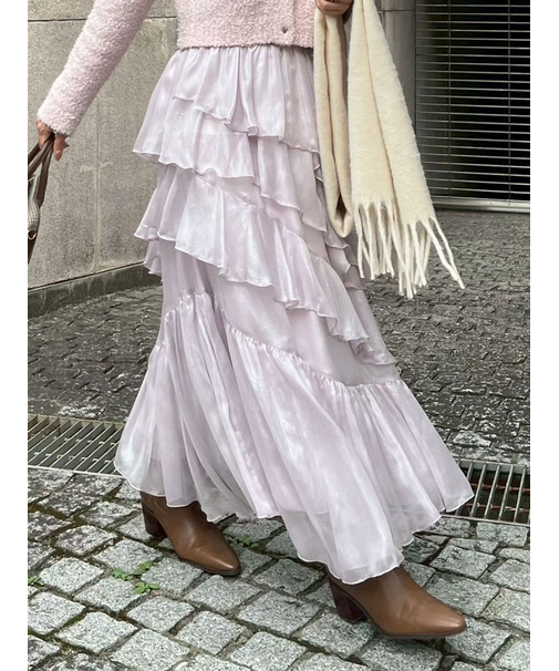 ブライトシアーラッフルスカート