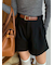 ベルト付きショートパンツ