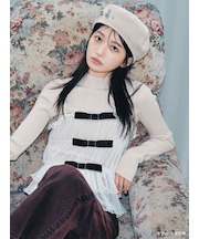 リボンビスチェセットニットトップス