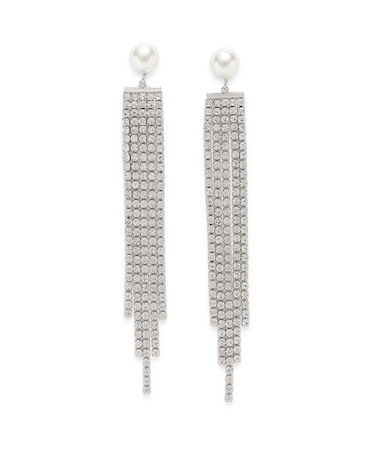 ビジューロングピアス