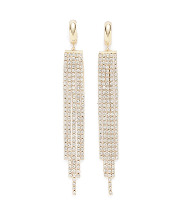 ビジューロングピアス