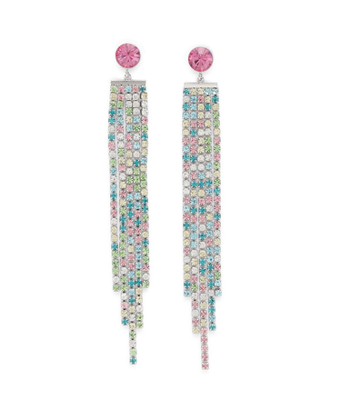 ビジューロングピアス