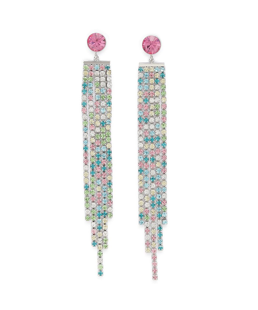 ビジューロングピアス