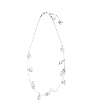 Lilywingビジューフラワーネックレス