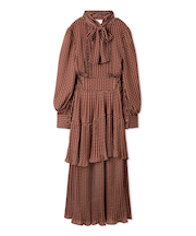 2wayボウタイプリーツワンピース