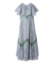 ケープ付き2wayレースラインドレス