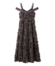 フリンジフラワーレイヤードキャミワンピース