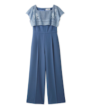 レースカラーコンビネゾン