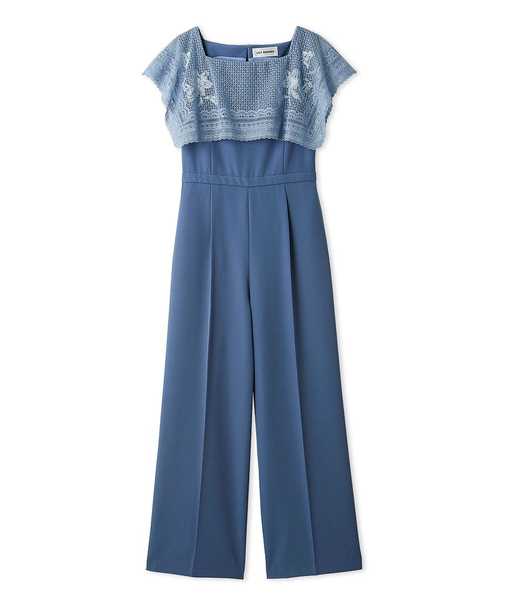 レースカラーコンビネゾン