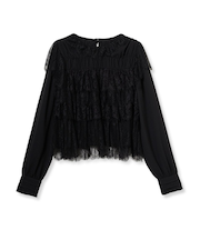 レースフリルブラウス