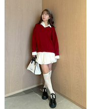 ニットドッキングバルーンワンピース