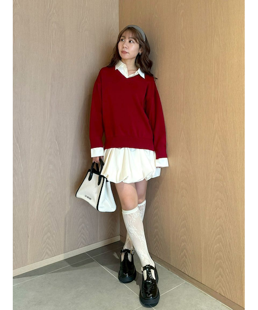 ニットドッキングバルーンワンピース