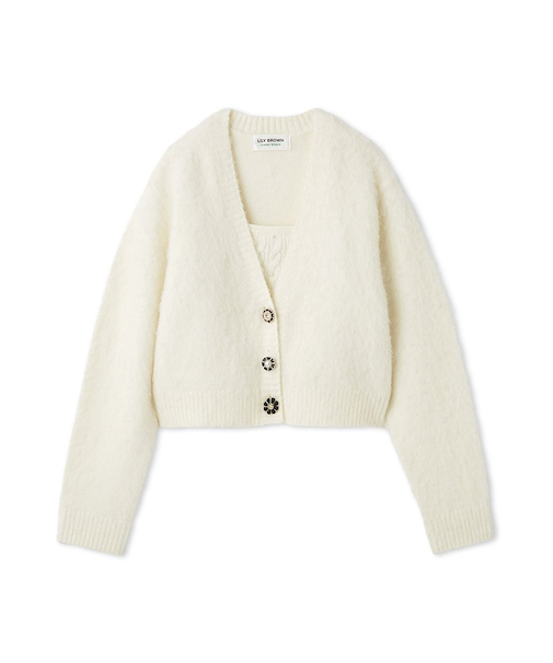 [L.B CANDY STOCK]アンサンブルビジューニット