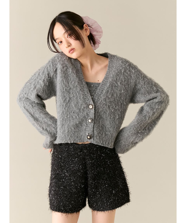 [L.B CANDY STOCK]アンサンブルビジューニット