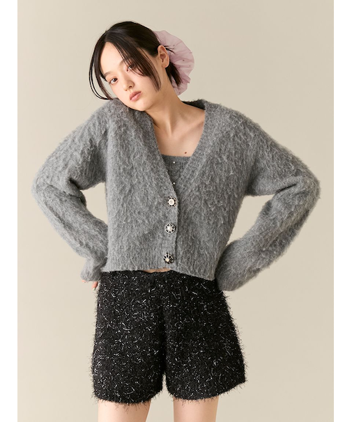 [L.B CANDY STOCK]アンサンブルビジューニット