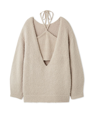 カーリーモヘアビスチェセットチュニック