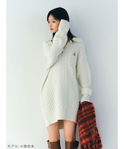 Lily Bearケーブルニットワンピース