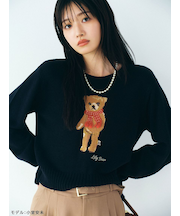 【WEB・一部店舗限定カラー】Lily Bearフリンジマフラーニットトップス