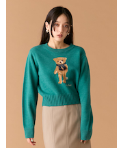 【WEB・一部店舗限定カラー】Lily Bearフリンジマフラーニットトップス