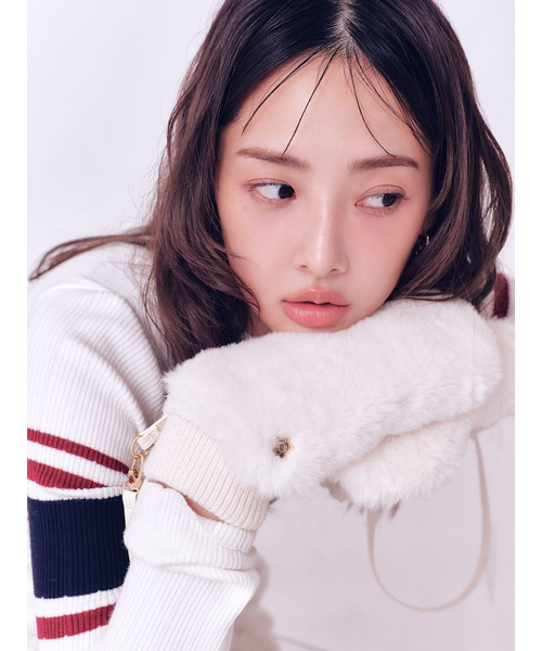 LILY BROWN×MARY QUANT】デイジーモチーフファーミトン(Hearts2Hearts