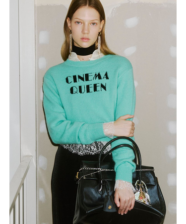 CINEMA QUEEN"ニットトップス