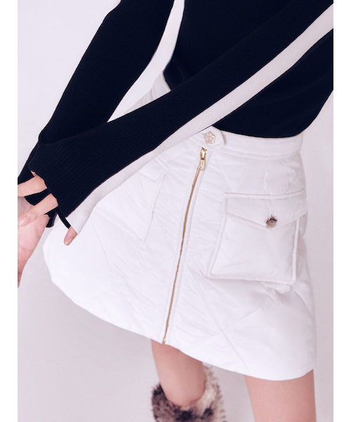 LILY BROWN×MARY QUANT】デイジー釦キルトダウンミニスカート